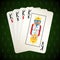 Business playing cards. Four kings