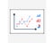 Business presentation icon. Board with a growing chart, a diagram. White board isolated on background. Vector