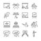 Business presentation icons set