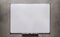 Business presentation office empty white board on concrete wall background mock up