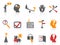 Business problem solving icons,orange color series