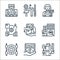 business process outsourcing line icons. linear set. quality vector line set such as branding, uction, human resources, supervised