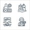 business process outsourcing line icons. linear set. quality vector line set such as housekeeping, handshake, sales