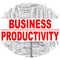 Business productivity word cloud