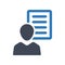 Business profile icon. vector graphics