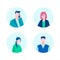 Business profiles - flat design style illustration