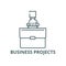 Business projects line icon, vector. Business projects outline sign, concept symbol, flat illustration
