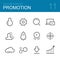 Business promotion vector outline icon set