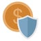 Business protection, dollar Color Isolated Vector icon which can be easily modified