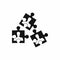 Business puzzles icon, simple style