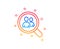 Business recruitment line icon. Search employees. Vector