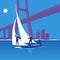 Business regatta concept vector illustration in flat style