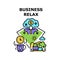 Business Relax Vector Concept Color Illustration