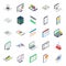 Business Report Isometric Icons Pack