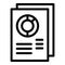 Business reporting icon, outline style