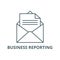 Business reporting line icon, vector. Business reporting outline sign, concept symbol, flat illustration