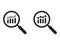 Business research icon. View financial analytics or metrics research line art vector icon for finance apps and websites