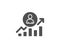 Business results simple icon. Career Growth chart.