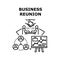 Business Reunion Vector Concept Black Illustration