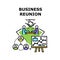 Business Reunion Vector Concept Color Illustration