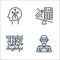 Business risks line icons. linear set. quality vector line set such as theft, earthquake, pressure