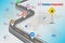 Business road map timeline infographic expressway concepts, Vector Illustration