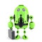 Business robot. . Contains clipping path