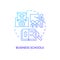 Business schools blue gradient concept icon