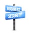 Business security road sign illustration design