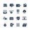 Business security system, web protection vector icons