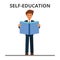 Business self-education concept illustration.