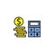 business seo, debt line colored icon. Teamwork at the idea. Signs and symbols can be used for web, logo, mobile app, UI, UX