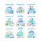 Business Service Set Icons Vector Illustrations