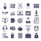 Business simple icons set