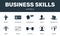 Business Skills set icons collection. Includes simple elements such as Integrity, Corporate Ethic, Altercation and