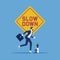 Business slow down vector concept