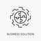 Business solution line icon on white background.