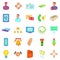 Business spam icons set, cartoon style