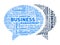 Business speech bubble, word cloud vector