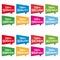 Business Speech Bubbles - Colorful English And German Vector Icons