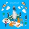 Business Startup Isometric Composition