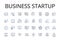 Business startup line icons collection. Entrepreneurial venture, Company launch, New business, Launchpad, Innovative
