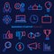 Business startup vector icon set. Banking and finance symbols in