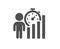 Business statistics icon. Meeting report sign. Vector