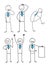 Business stickman set. Vector illustration