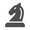 Business strategy or chess knight gray icon