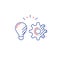 Business strategy concept, new technology integration line icon