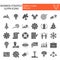 Business strategy glyph icon set, finance symbols collection, vector sketches, logo illustrations, strategy icons