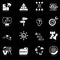 Business strategy icons - black series