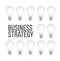 Business strategy idea light bulb pattern concept